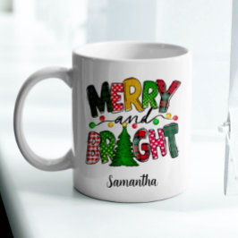 Caneca De Café Feliz de Natal e Férias Brilhantes