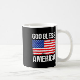 Caneca De Café Feliz Dia 4 De Julho Para A América deus abençoe
