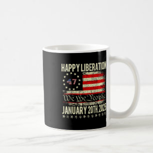 Caneca De Café Feliz Dia da Libertação Camiseta Presidente Trump 