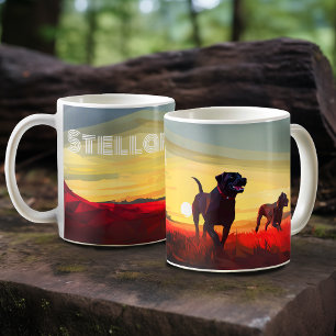 Caneca De Café Feliz Dia da Manhã dos Cães - Personalizado
