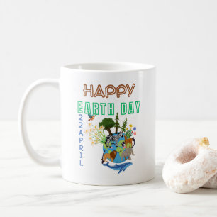Caneca De Café Feliz Dia da Terra Mug