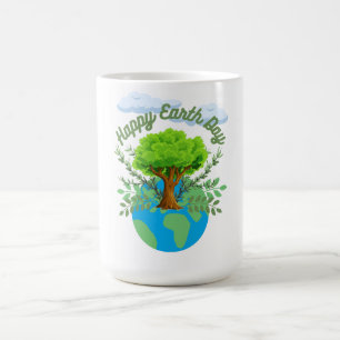 Caneca De Café Feliz Dia da Terra Mug