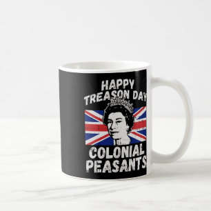 Caneca De Café Feliz Dia da Traição Camponeses Coloniais EUA 4 de