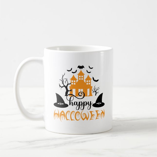 Caneca De Café Feliz Dia das Bruxas (Esquerda)