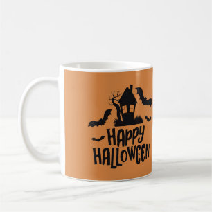 Caneca De Café Feliz Dia das Bruxas assombrado casa assustadora l
