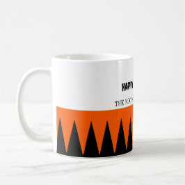 Caneca De Café Feliz Dia das Bruxas Laranja Personalizado