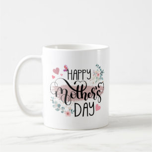 Caneca De Café Feliz Dia das Mães 2025 Floral Fofo para Mulheres 