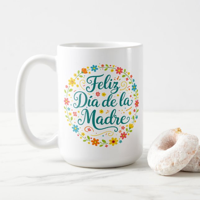 Caneca De Café Feliz Dia Das Mães Calligraphy |  (Com Donut)