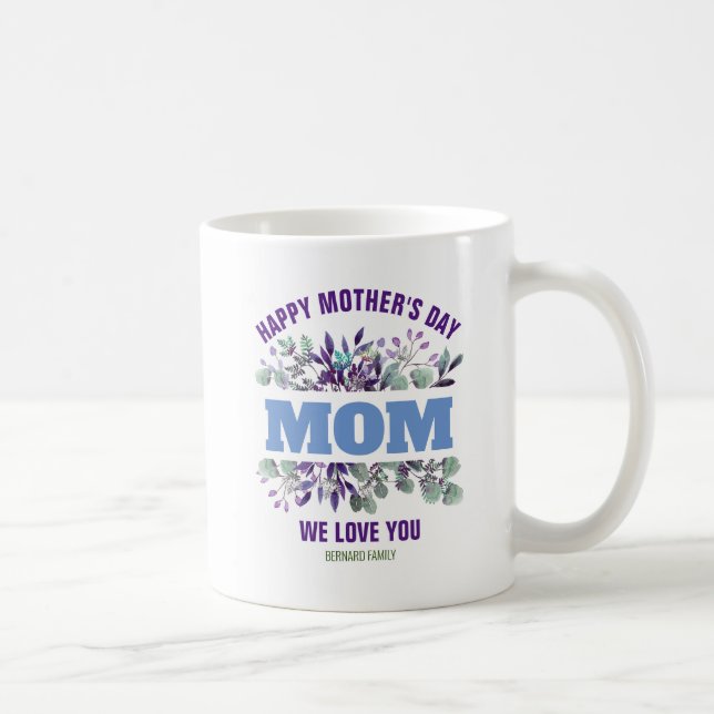 CANECA DE CAFÉ FELIZ DIA DAS MÃES MÃE PRESENETE PERSONALIZADO (Direita)