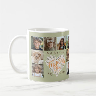 Caneca De Café Feliz Dia das Mães Melhor Mãe do Mundo Colagem de 