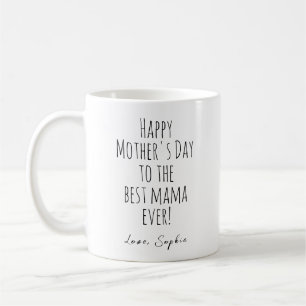 Caneca De Café Feliz Dia das Mães para a Melhor Mamãe de Todos os