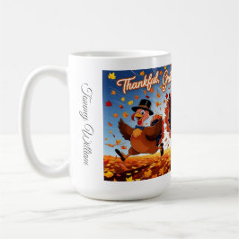 Caneca De Café Feliz Dia de Ação de Graças da Turquia