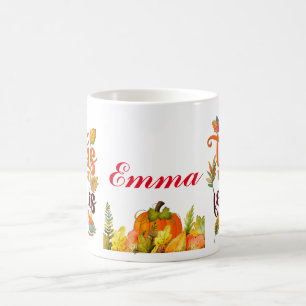 Caneca De Café Feliz Dia de Ação de Graças Festival de Folhas de 