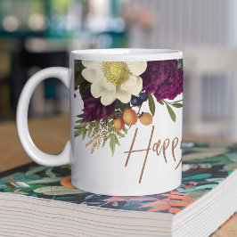 Caneca De Café Feliz Dia de Ação de Graças outono moderno outono 