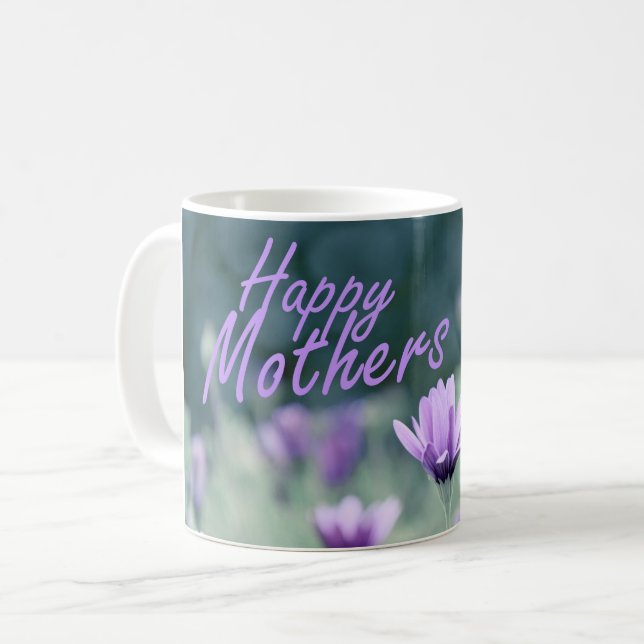 Caneca De Café "Feliz dia de as mães" (Frente Esquerda)