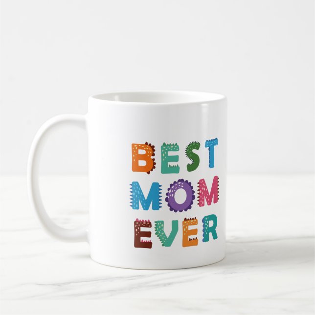 Caneca De Café Feliz dia de as mães Para A Melhor Mãe (Esquerda)