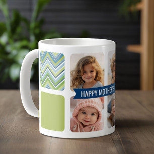 Caneca De Café Feliz Dia de as mães Personalizado 4 Fotografias C