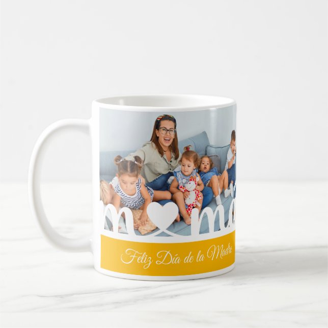 Caneca De Café Feliz Día de la Madre Mama Picture Mug (Esquerda)