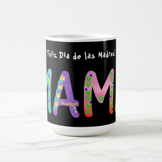 Caneca De Café Feliz Día de las Madres Mamá (Centro)