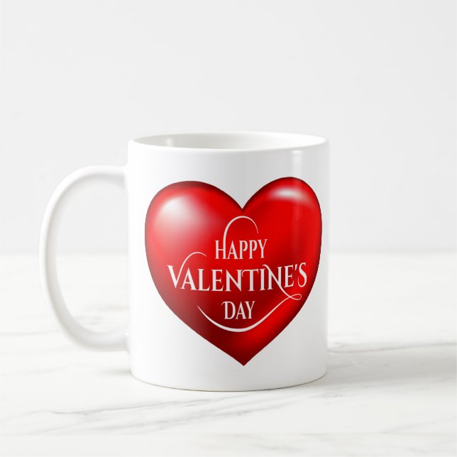 Caneca De Café Feliz dia de os namorados! (Esquerda)