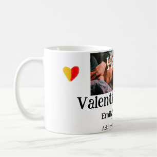 Caneca De Café Feliz dia de os namorados adicionar nome do casal