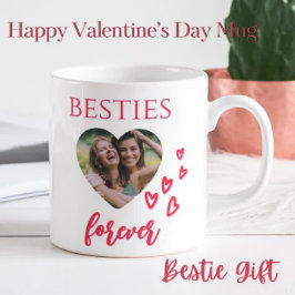 Caneca De Café Feliz dia de os namorados Besties Para Foto De Cor