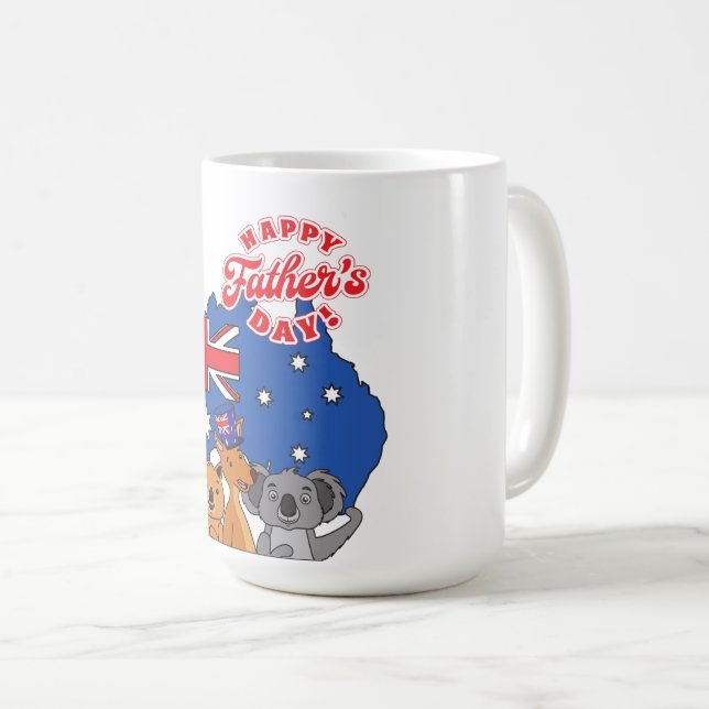 Caneca De Café Feliz Dia de os pais Austrália (Frente Esquerda)