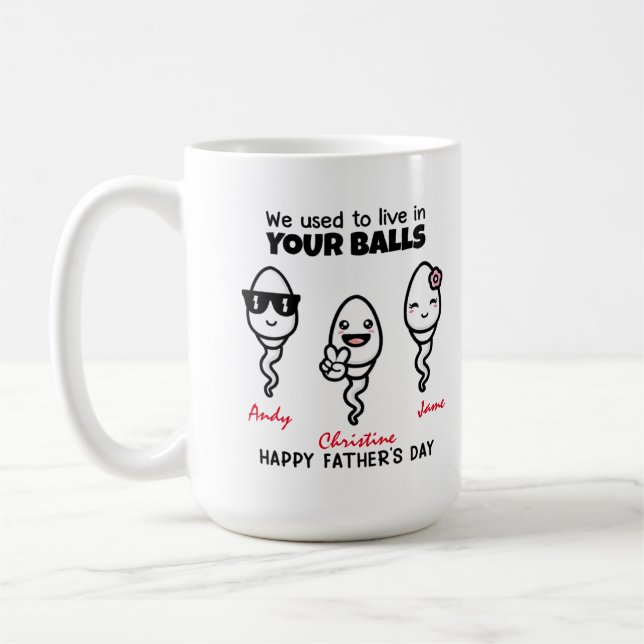 Caneca De Café Feliz Dia de os pais das suas pequenas escamas (Esquerda)