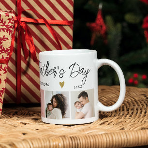 Caneca De Café Feliz Dia de os pais De 1rua Como Colagem De Fotos