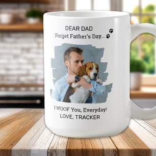 Caneca De Café Feliz Dia de os pais Eu Te Amo Pet Photo Dog Pai