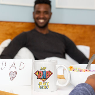 Caneca De Café Feliz Dia de os pais Meu Pai É Meu Herói