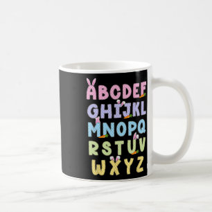 Caneca De Café Feliz Dia de Páscoa Alfabeto Abcs Elemeno Para Pro