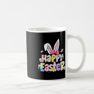 Caneca De Café Feliz Dia de Páscoa Ovo Fofo Coelho Celebração Mul
