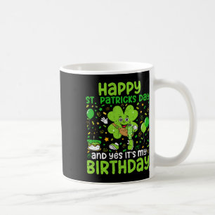 Caneca De Café Feliz Dia de São Patrício Aniversário Shamrock Dab