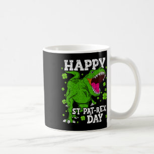 Caneca De Café Feliz Dia de São Patrício Dinossauro T-rex Meninos