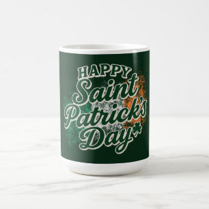 Caneca De Café Feliz dia de São Patrício vintage