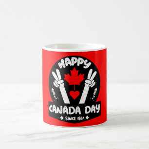 Caneca De Café Feliz Dia do Canadá 1 de julho