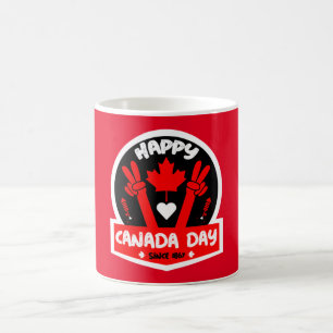 Caneca De Café Feliz dia do Canadá, 1 de julho, rua