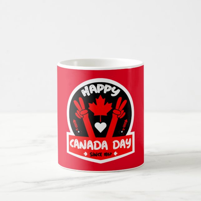 Caneca De Café Feliz dia do Canadá, 1 de julho, rua (Centro)