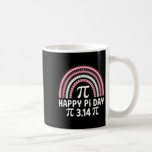 Caneca De Café Feliz Dia do Pi 3.24 Símbolo do Pi Boho Arco-íris