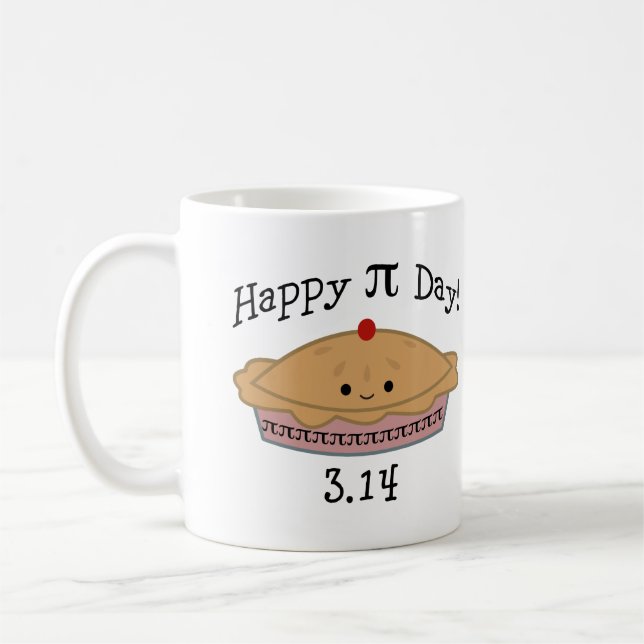 Caneca De Café Feliz Dia do Pi Fofo! (Esquerda)