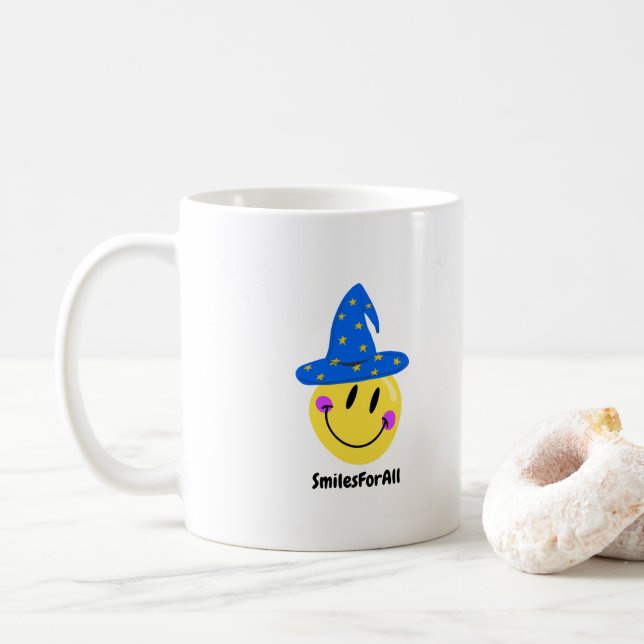 Caneca De Café Feliz Dia do Sorriso (Com Donut)