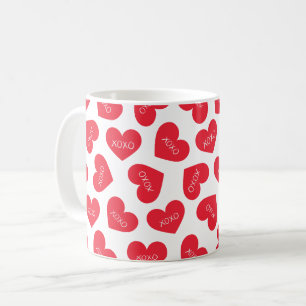 Caneca De Café Feliz Dia dos Namorados Abraços e Beijos Moderno