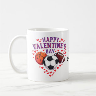 Caneca De Café Feliz Dia dos Namorados Beisebol Basquetebol Futeb
