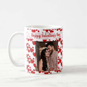 Caneca de café Feliz Dia dos Namorados com foto