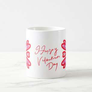 Caneca De Café Feliz Dia dos Namorados Corações 