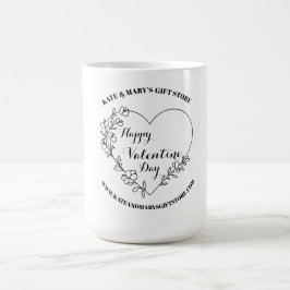 Caneca De Café Feliz Dia dos Namorados Nome do Negócio Site