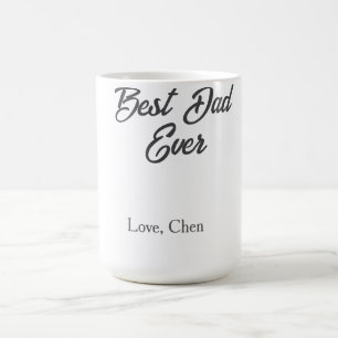 Caneca De Café Feliz dia dos pais nome cinza amor melhor papai de