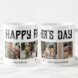 Caneca De Café Feliz Dia dos Pais Presente Personalizado de 5 Fot