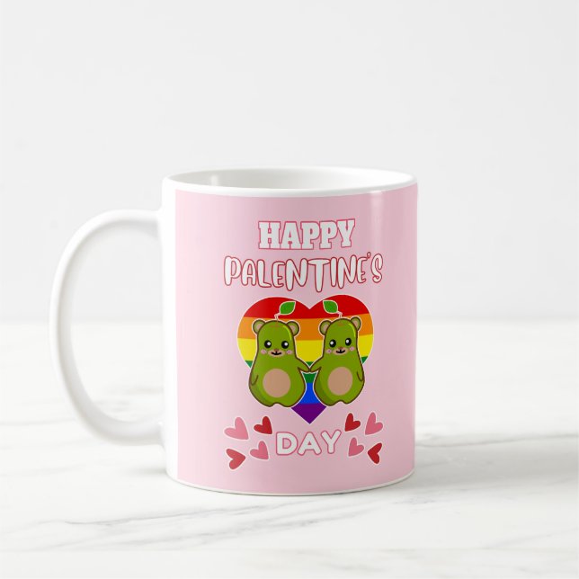 Caneca De Café FELIZ DIA DOS PALS Cute Casal de Ursos de Pera LGB (Esquerda)